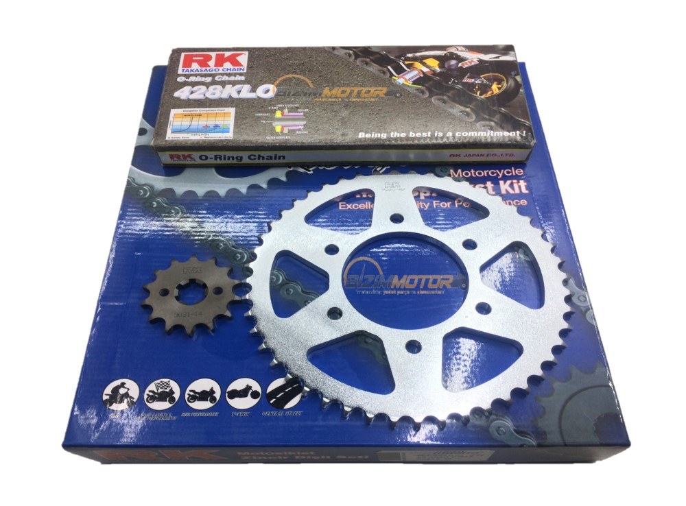 Yamaha MT 125 Ön Arka Dişli Zincir Set Rk
