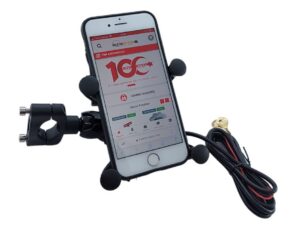Motosiklet Gidon Bağlantılı Telefon Tutucu USB